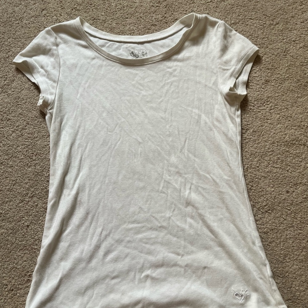 Justice white t shirt